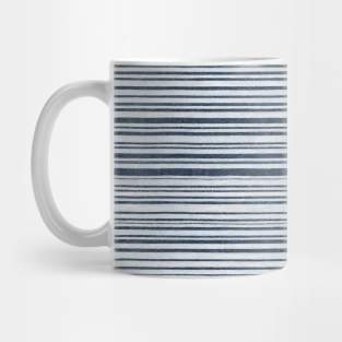 Regatta stripe on blue denim fabric textured Mug